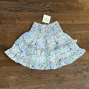 Smocked Floral Tiered Mini Skirt - The Yellow Lamb